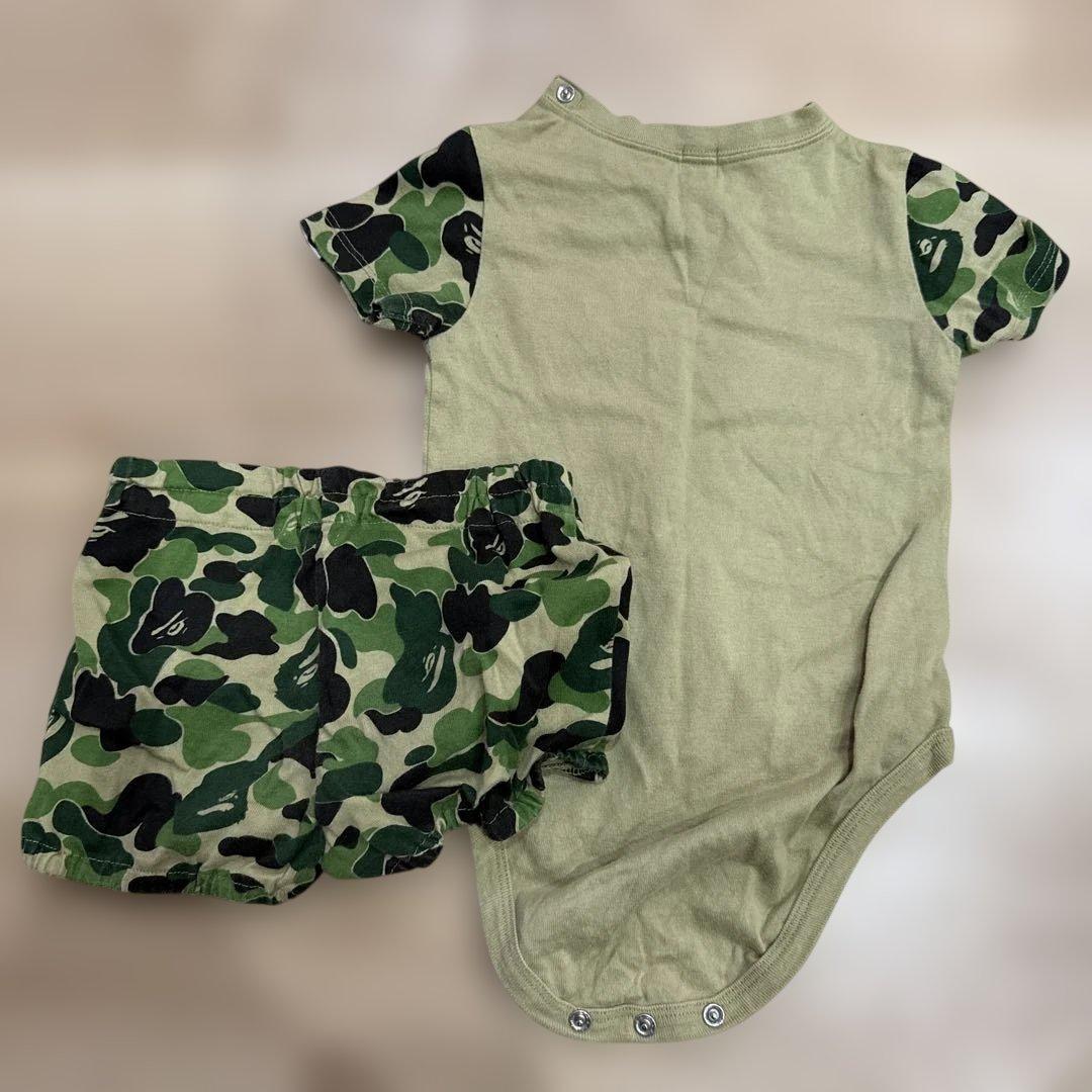 BAPE KIDS カモフラロンパース・ショーツセット