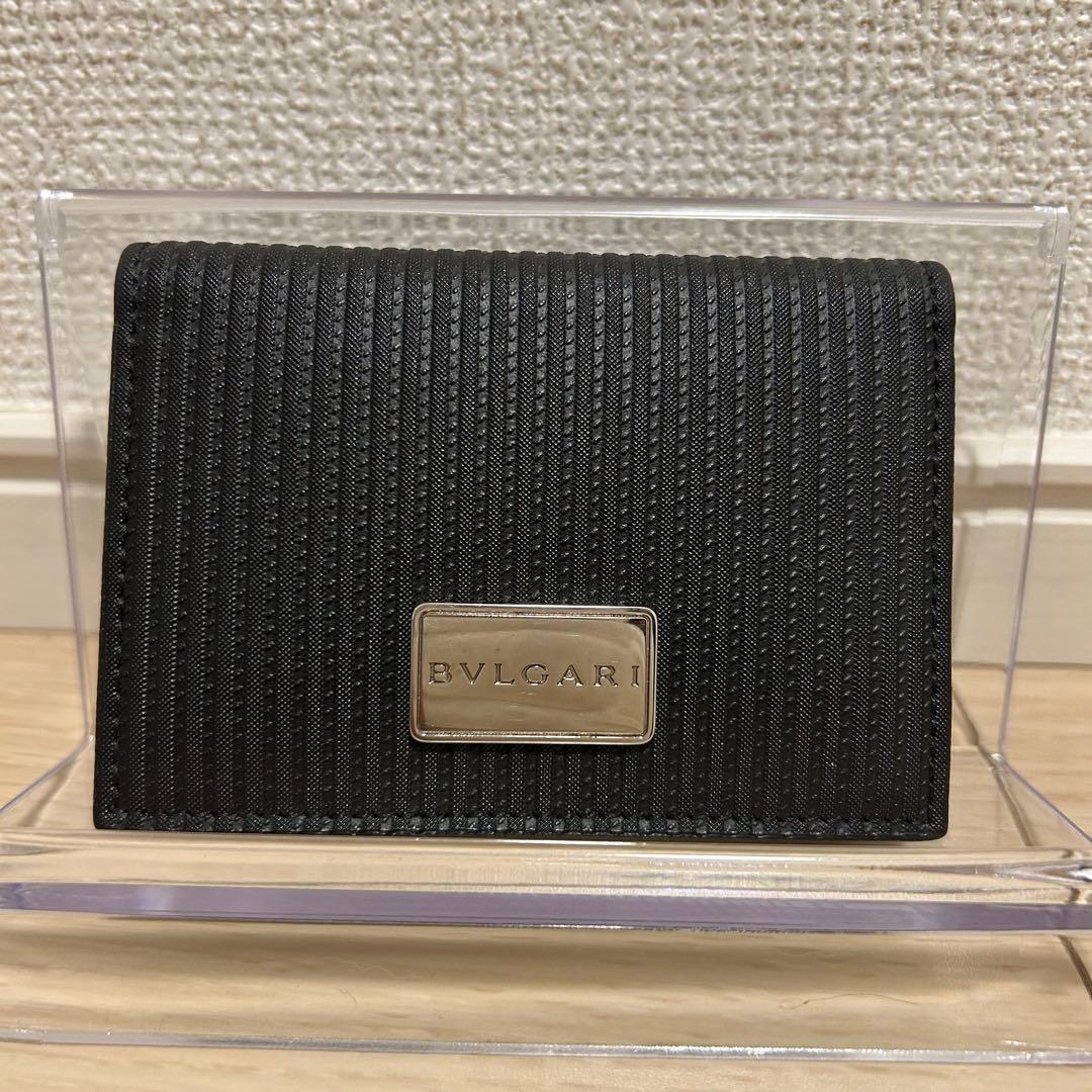 【美品✨】BVLGARI ブルガリ 名刺入れ カードケース 黒 ロゴプレート