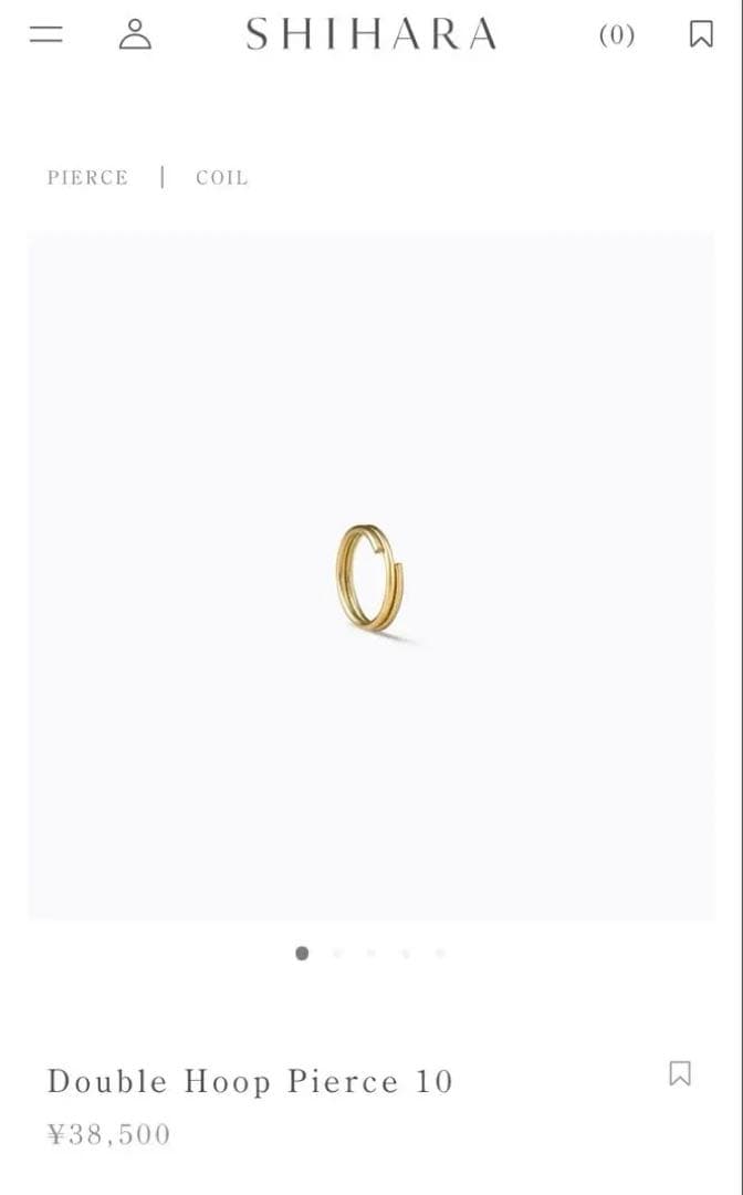 SHIHARA Double Hoop Pierce 10 シハラ