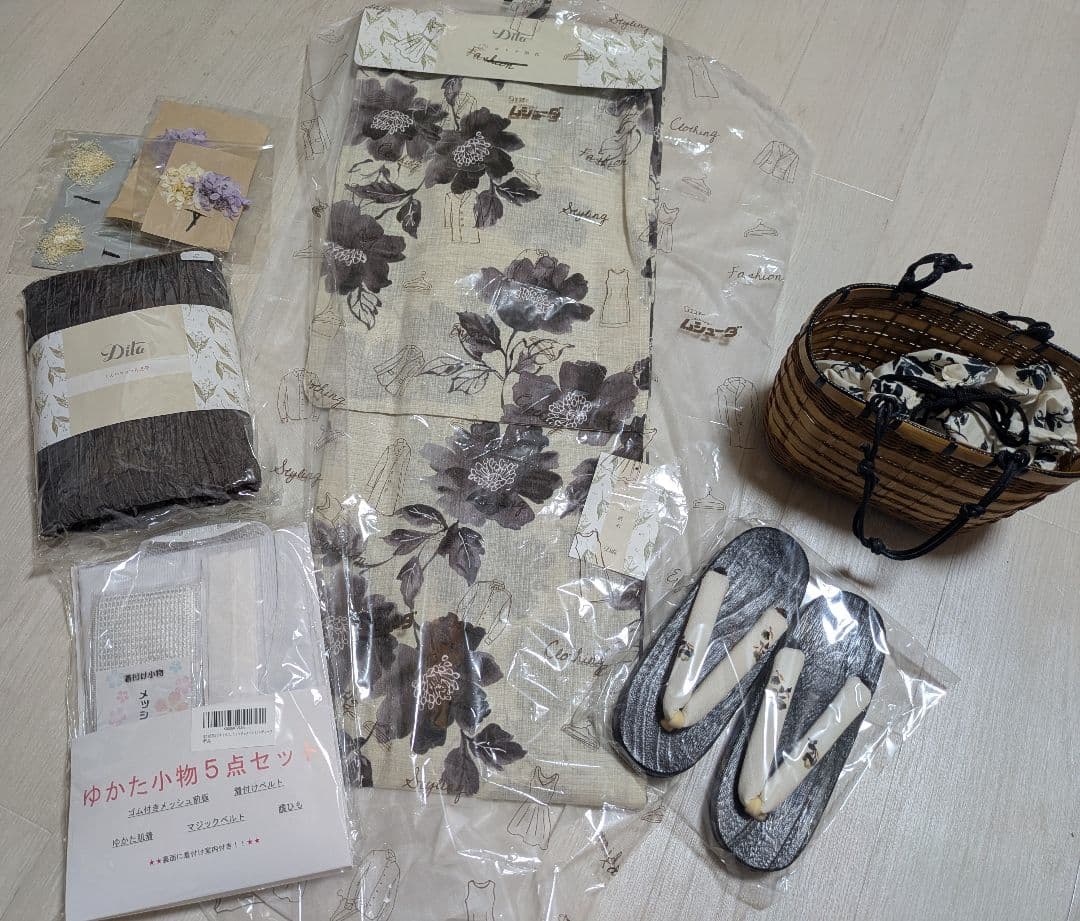 Dita 浴衣　下駄　セット　5店セット 京の水墨画