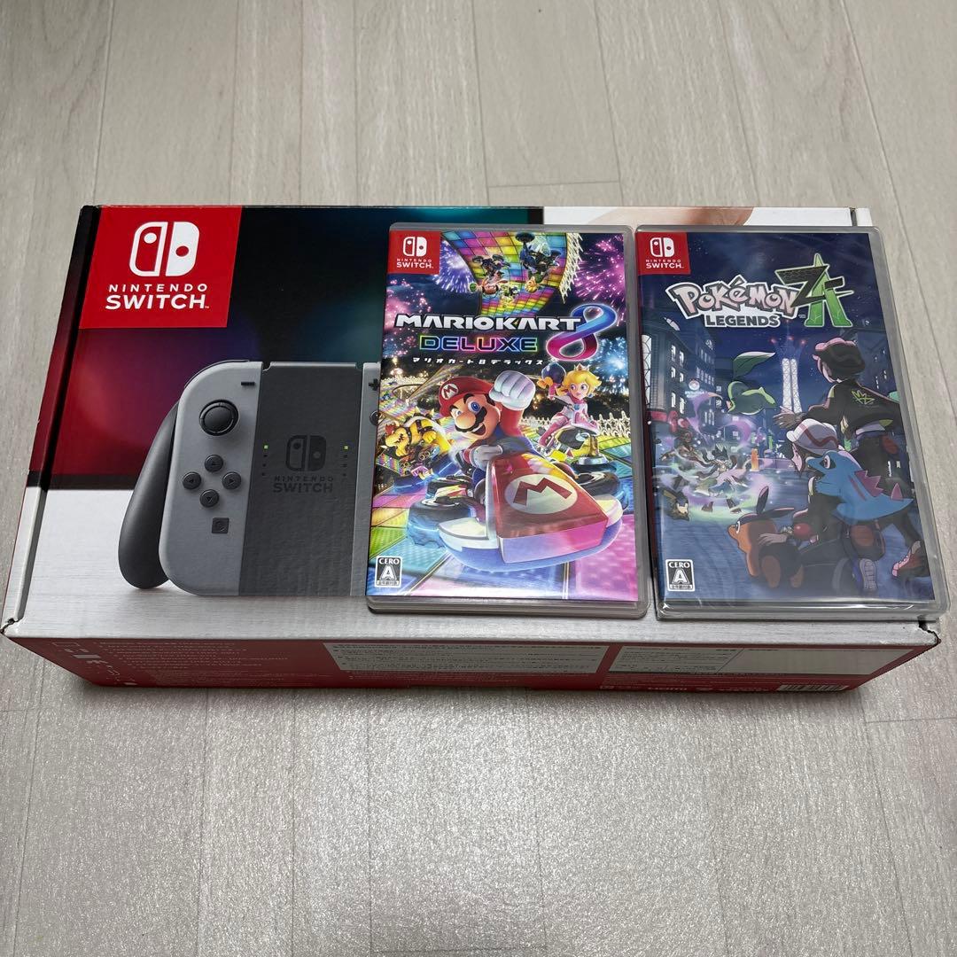 Nintendo Switch 本体 ブラック＋マリオカート8DX、ポケモンZA