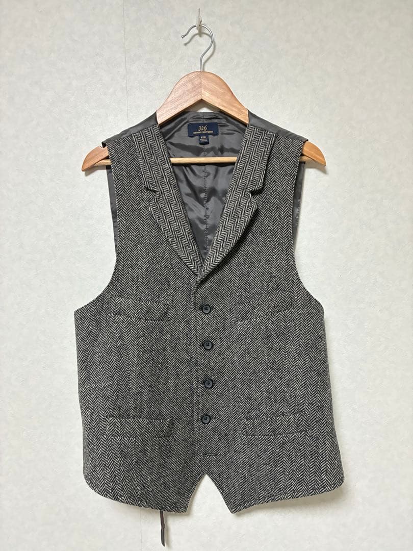 Brooks Brothers 346 ヘリンボーンウール ジレ ベスト 40R