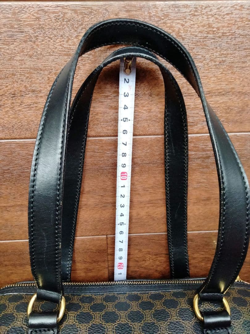 セリーヌ マカダム ブラゾン柄 円筒型 ブラウン レア 希少 美品 匿名配送