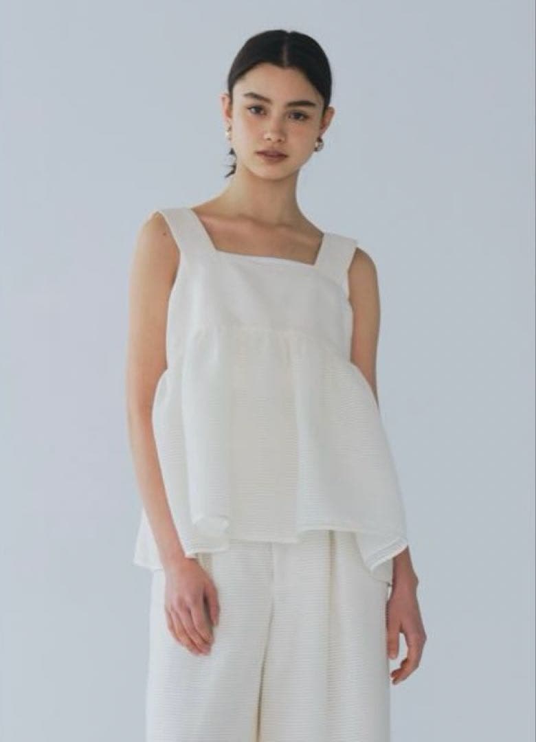 新品未使用♡shiroconシアーボーダーフレアキャミ 34♡yori ヨリ