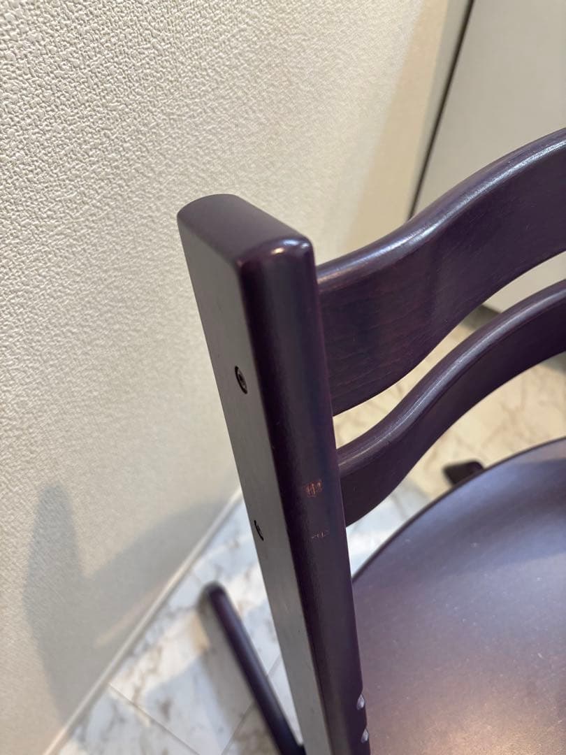 トリップトラップパープル ベビーチェア 調整可能