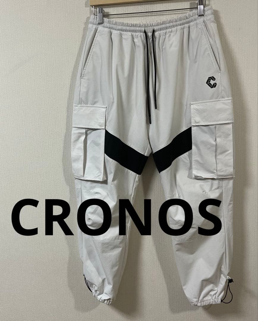 クロノス　CRONOS　ナイロンストレッチカーゴパンツ　Lサイズ　ホワイト