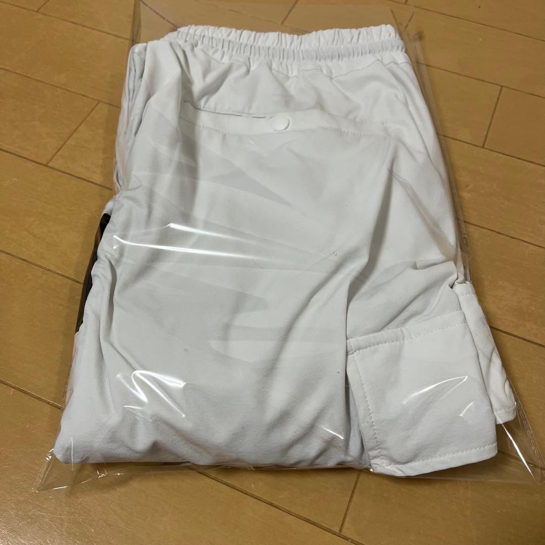 クロノス　CRONOS　ナイロンストレッチカーゴパンツ　Lサイズ　ホワイト