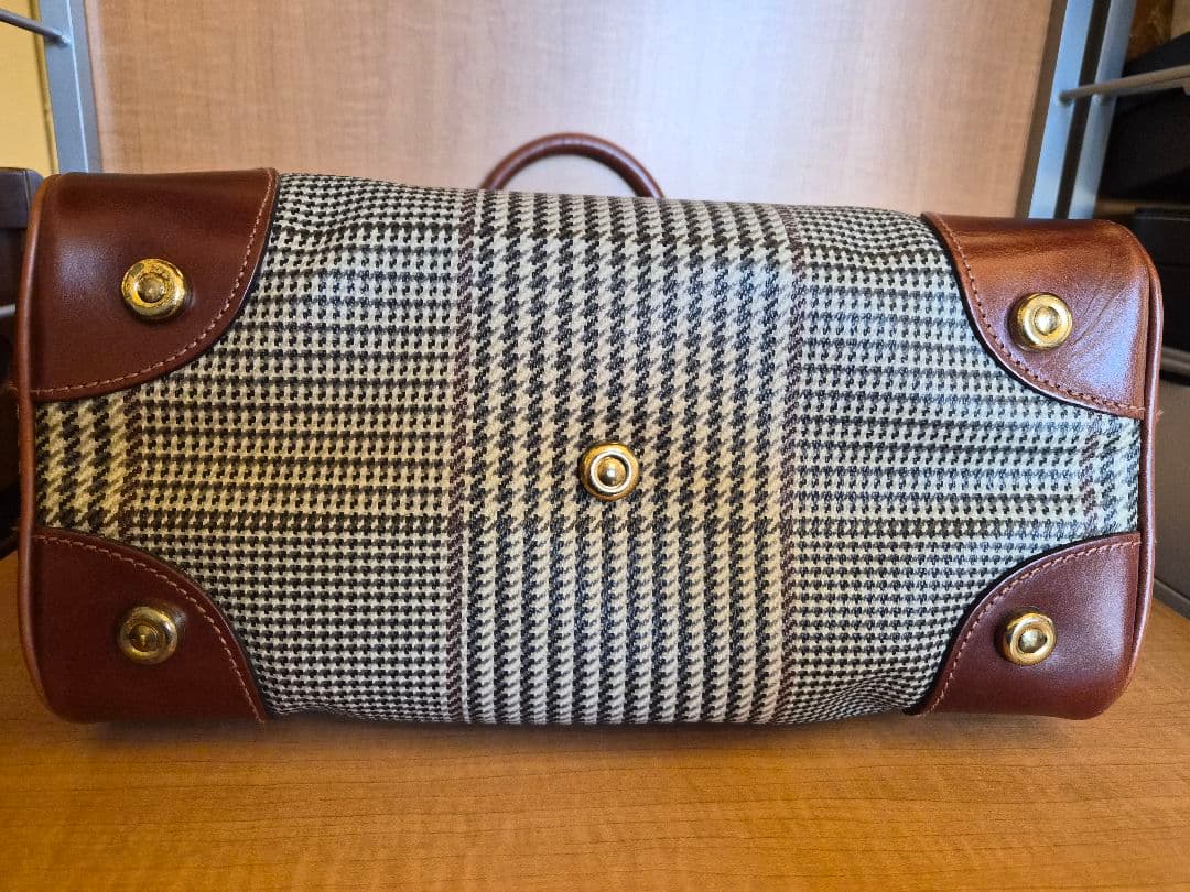 ポロ ラルフローレン　ハンドバッグ 千鳥柄 PVC　ヴィンテージ