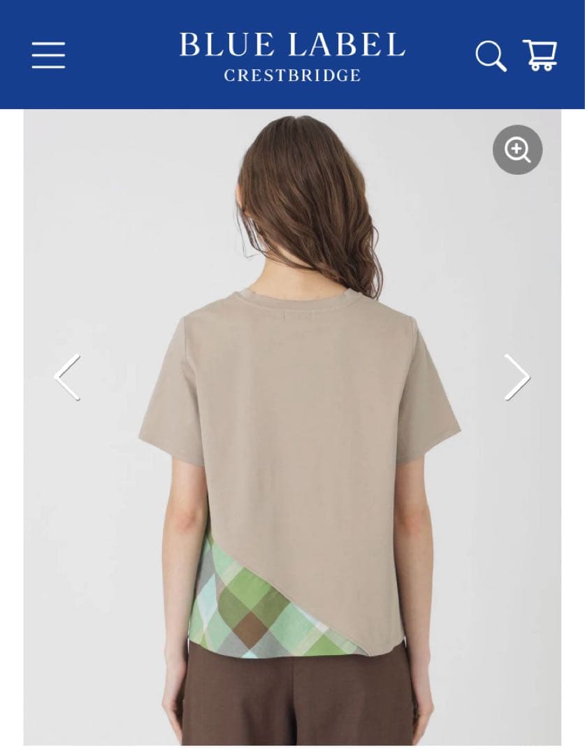 BLUE LABEL CRESTBRIDGE◆ベージュ Tシャツ◆サイズ38