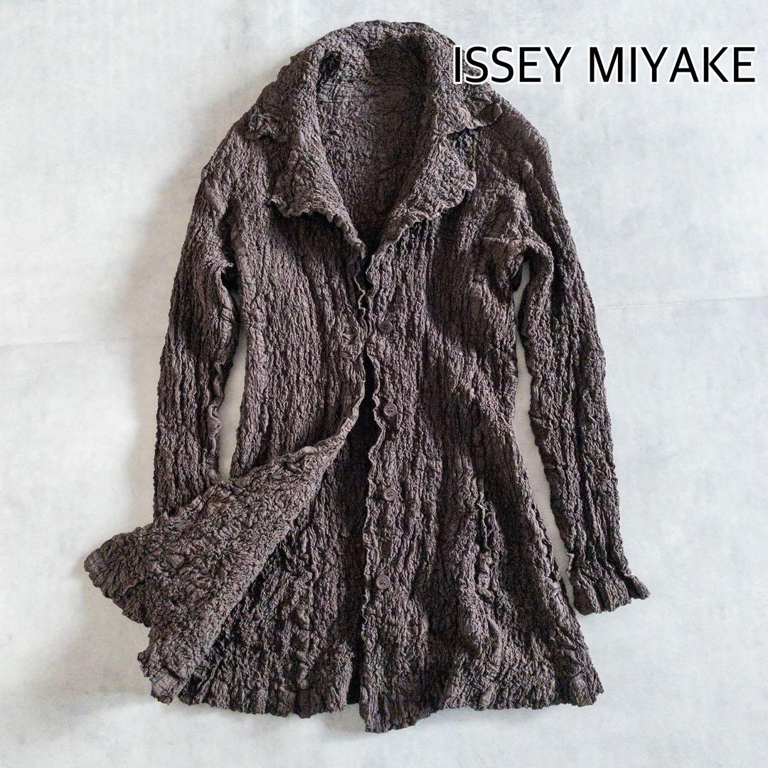 ISSEY MIYAKE ME カリフラワー　シワ加工　カーディガン　ジャケット