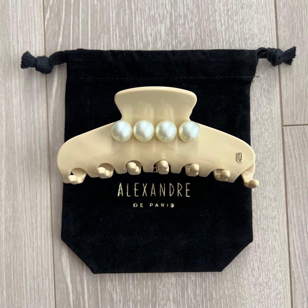 ALEXANDRE DE PARIS パール付きヘアクリップL