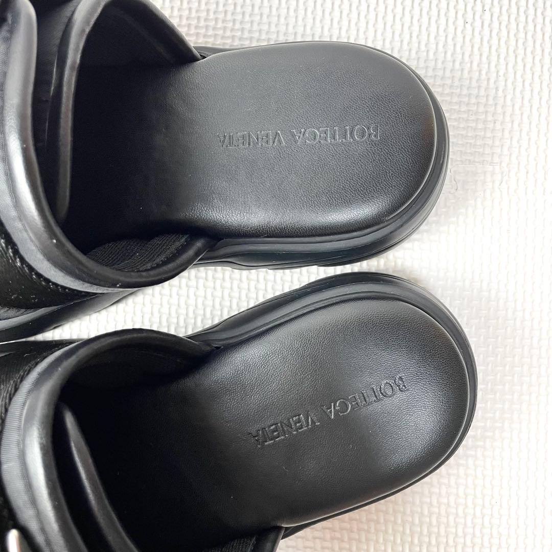 未使用級　ボッテガヴェネタ　フラッシュサンダル　レザー　厚底　ベルト　約24cm