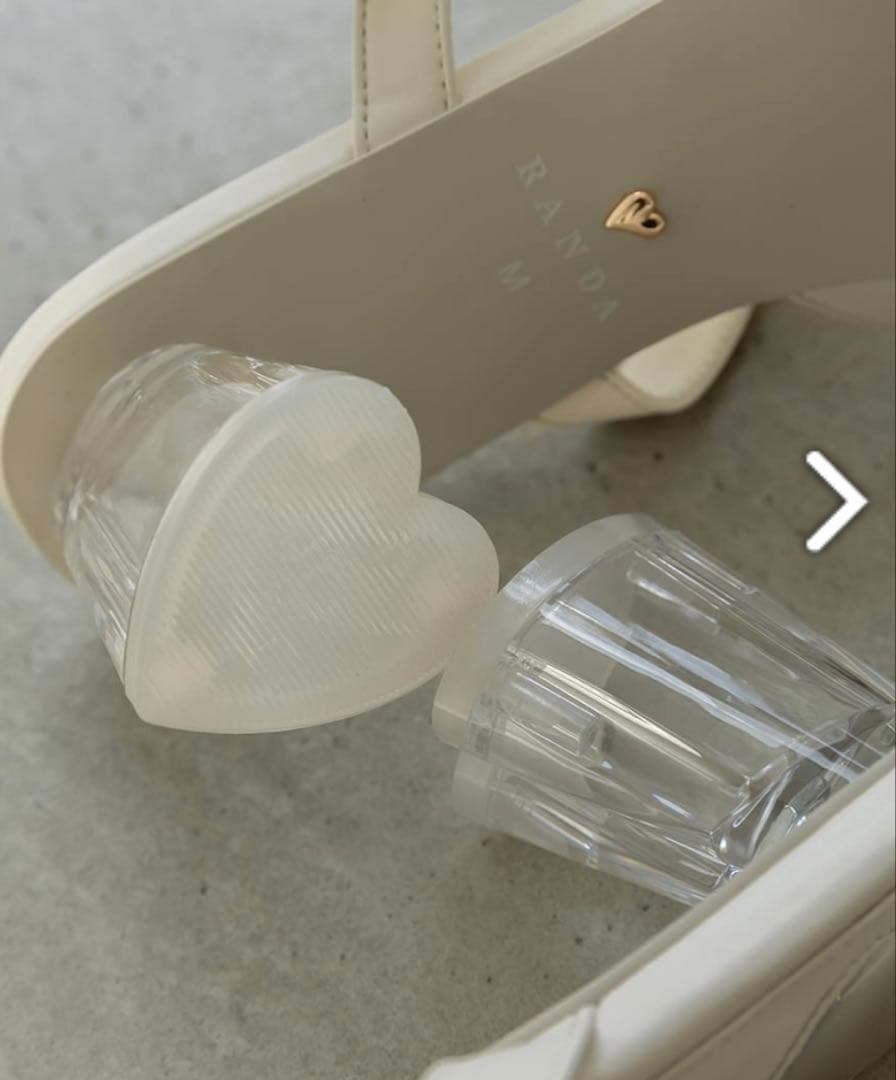 ランダRANDA HEARTCOLLECTION2WAYハート刺繍リボンミュール