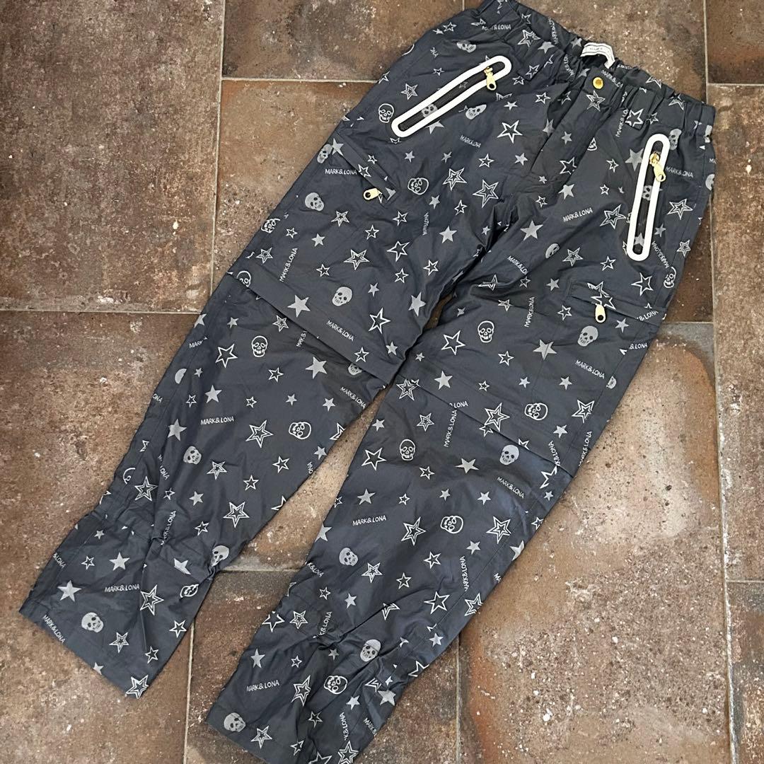 MARK&LONA レインウェア　セットアップジャケット パンツ 4way 総柄