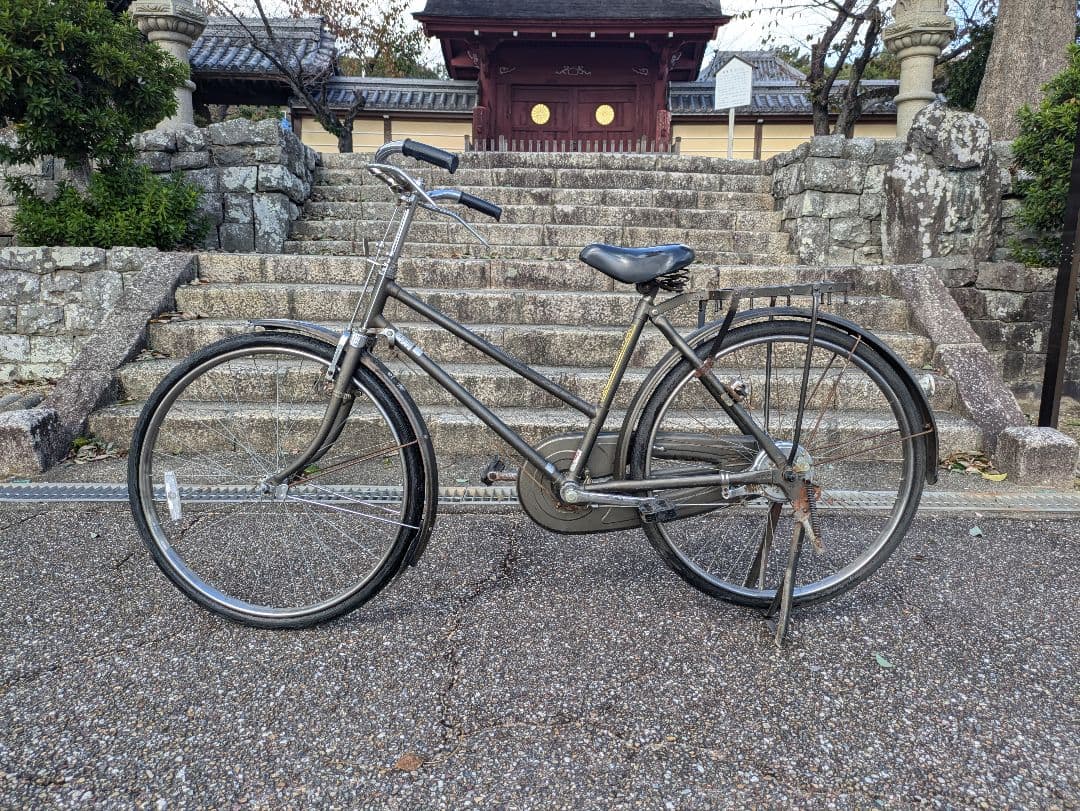 ナショナル　実用車　昭和　レトロ　自転車 ロッドブレーキ　ビンテージ