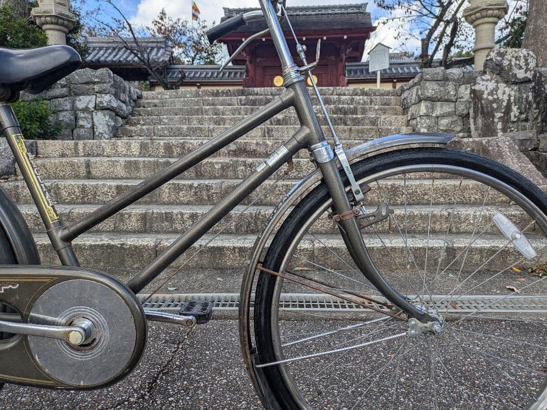 ナショナル　実用車　昭和　レトロ　自転車 ロッドブレーキ　ビンテージ