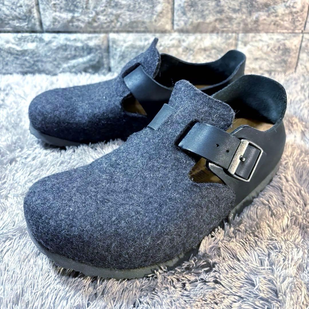 美品❣️ BIRKENSTOCK ビルケンシュトック ロンドン ウール グレー