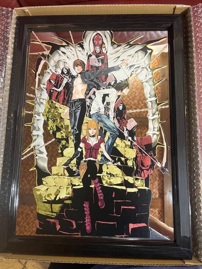 B.(月＆L＆海砂) 小畑先生描き下ろし パブミラー 「デスノート展