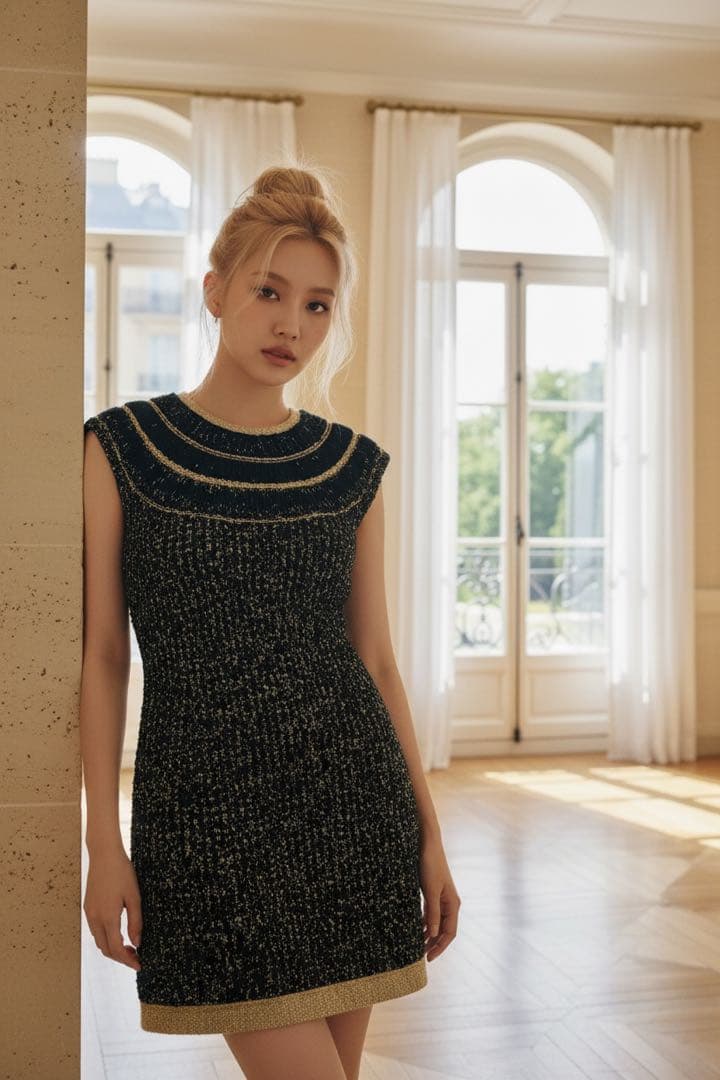 美品 CHANEL 19ySS ツイードミニワンピース　サイズ38