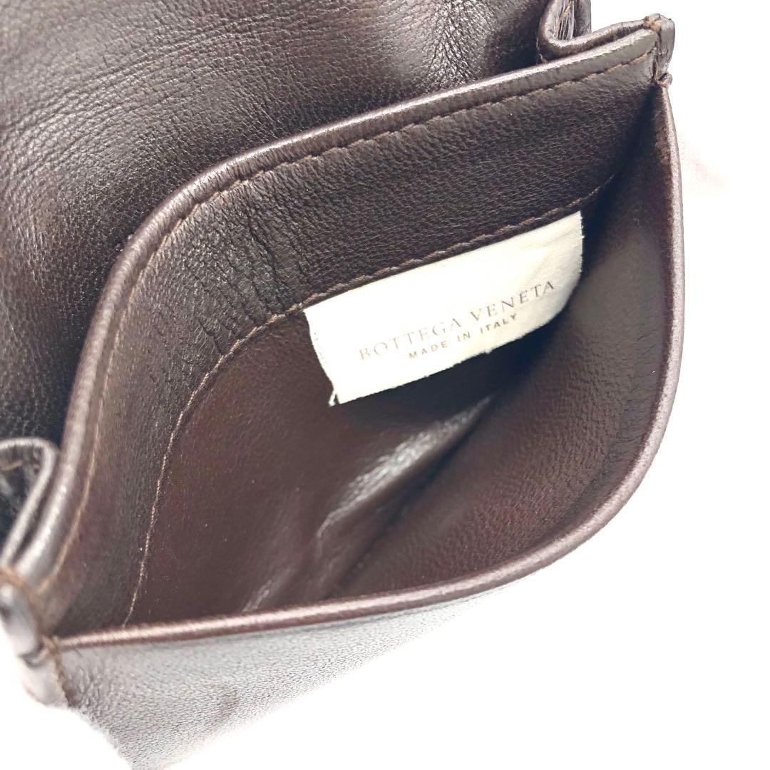 【極美品✨】ボッテガヴェネタ イントレチャート 名刺入れ ダークブラウン