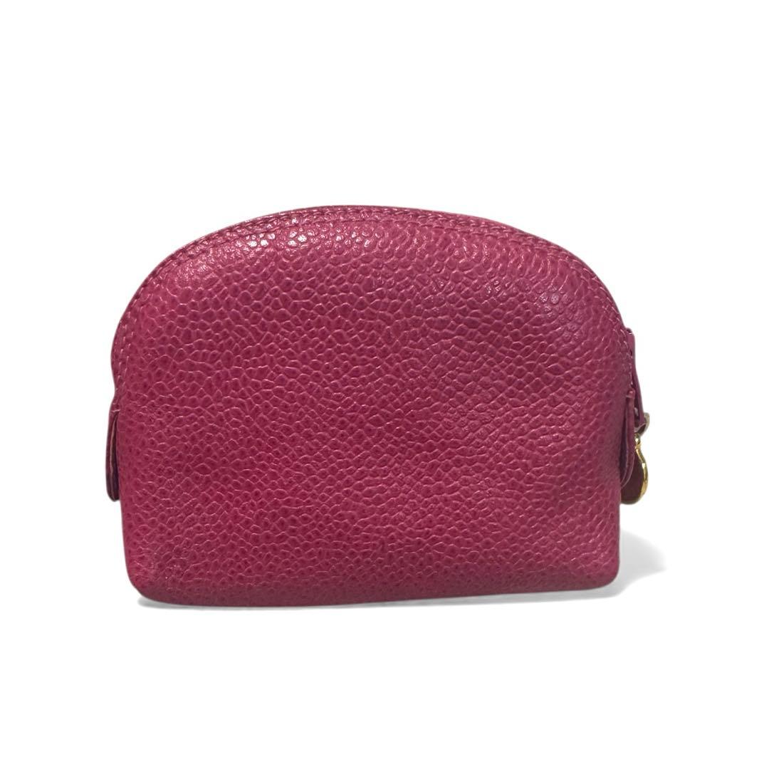 CHANEL シャネル　ケース　ミニポーチ　キャビアスキン　ヴィンテージ