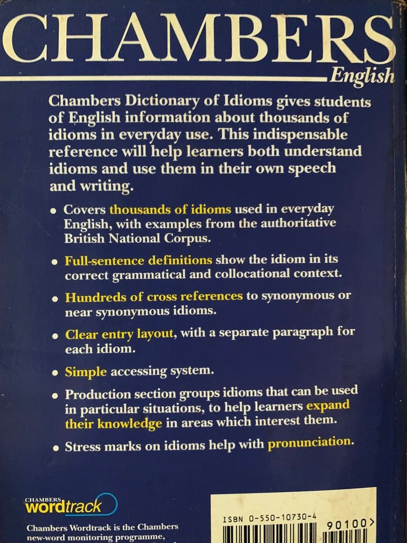 Chambers Dictionary of Idioms 慣用句　成句　英語
