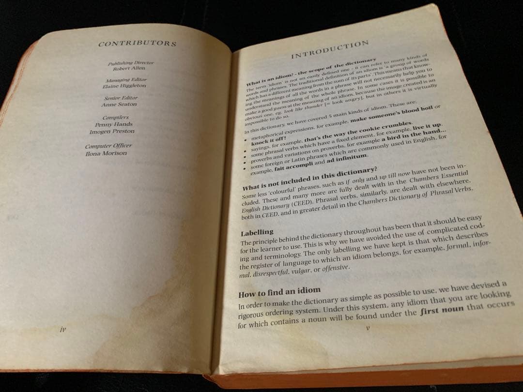 Chambers Dictionary of Idioms 慣用句　成句　英語