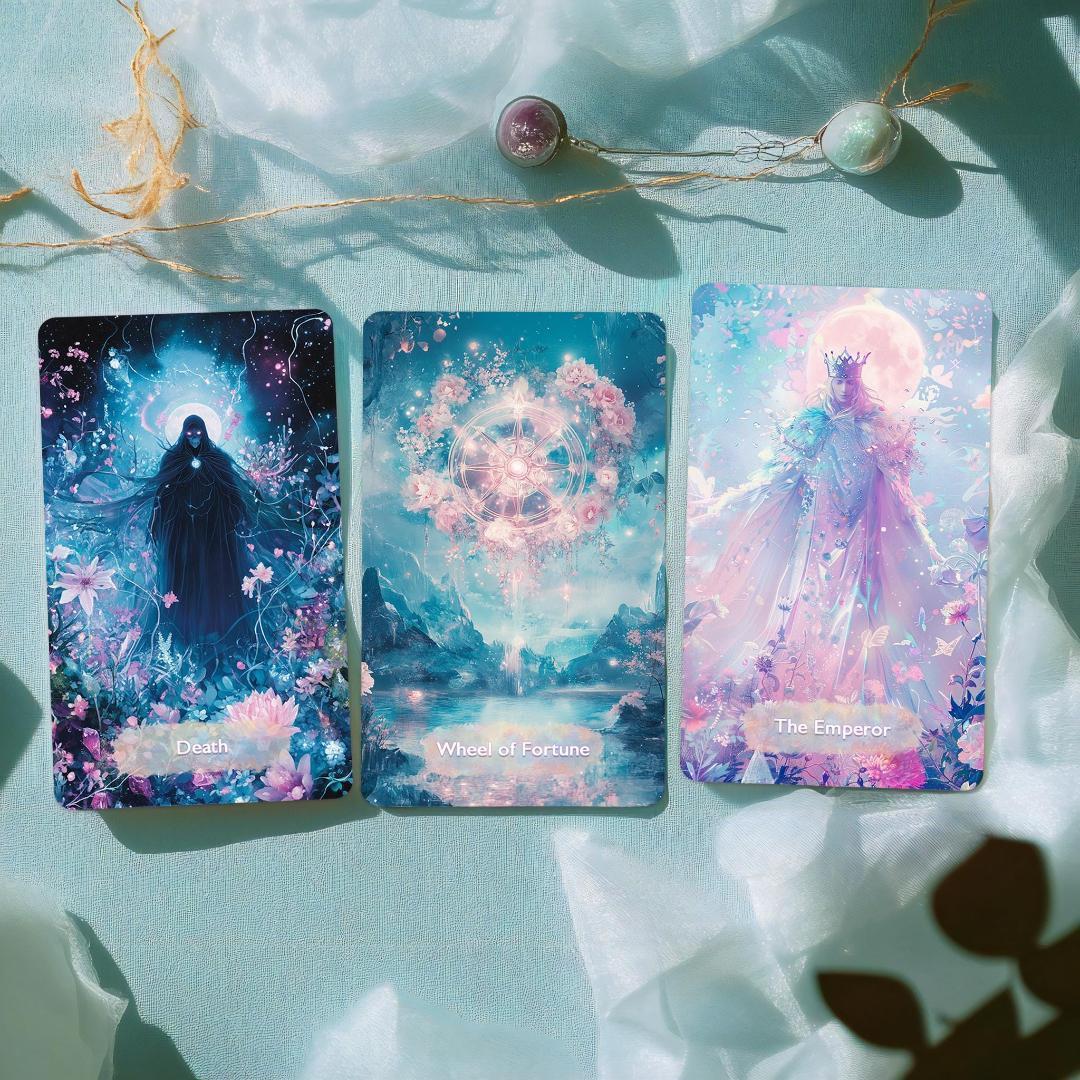 希少✨金縁ver入荷1点のみ✨超美麗イラスト✨神秘的な異世界ファンタジータロット