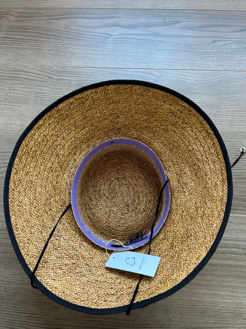 chisaki ブラウン 麦わら帽子 ストロー素材