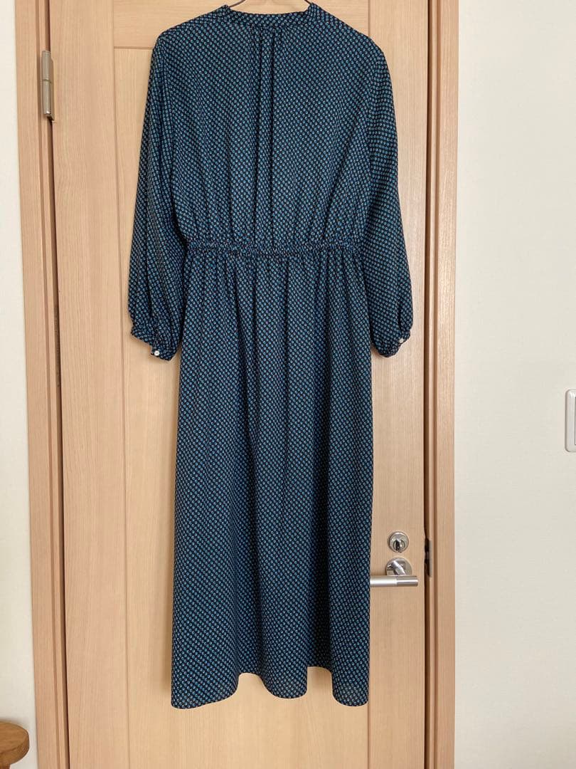 トゥモローランド ジオメトリックスクエアプリント ウエストシャーリングワンピース