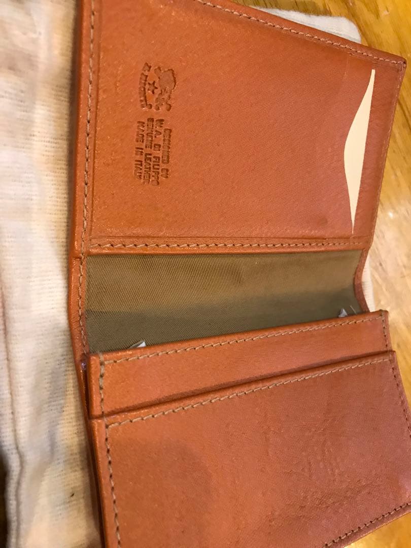 瞬間タイムセール大人気イルビゾンテオレンジ 二つ折り名刺入れ　未使用品