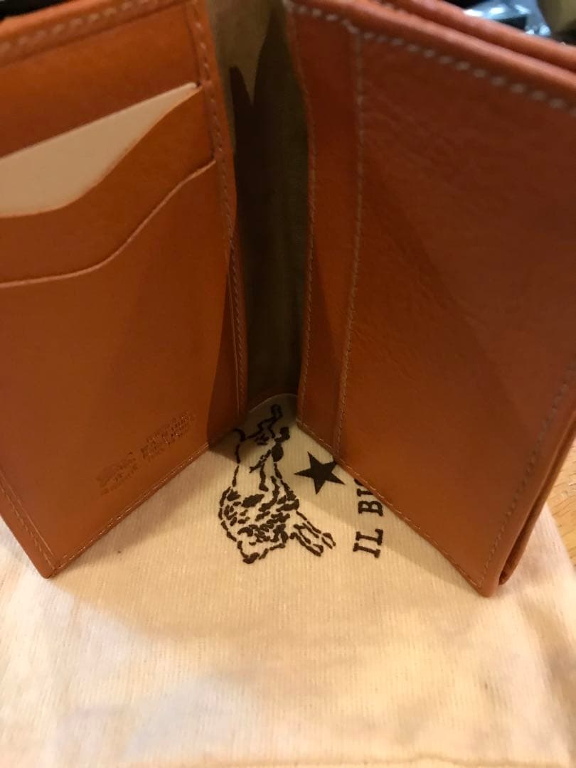 瞬間タイムセール大人気イルビゾンテオレンジ 二つ折り名刺入れ　未使用品