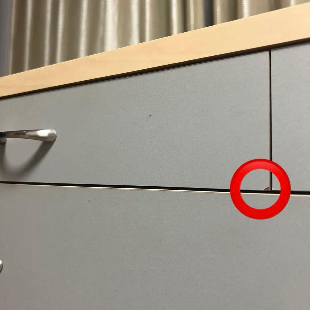 国産 グレー 木製チェスト 引き出し キャスター付