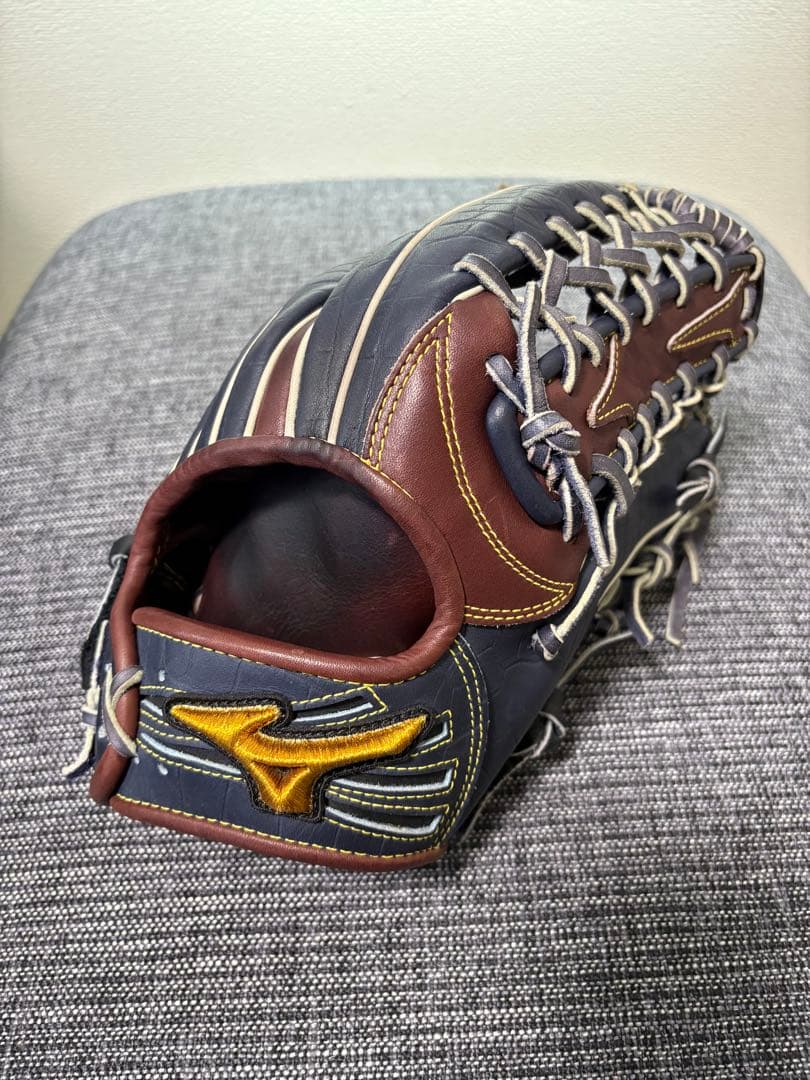 ミズノプロ 野球グローブ ネイビー/ブラウン