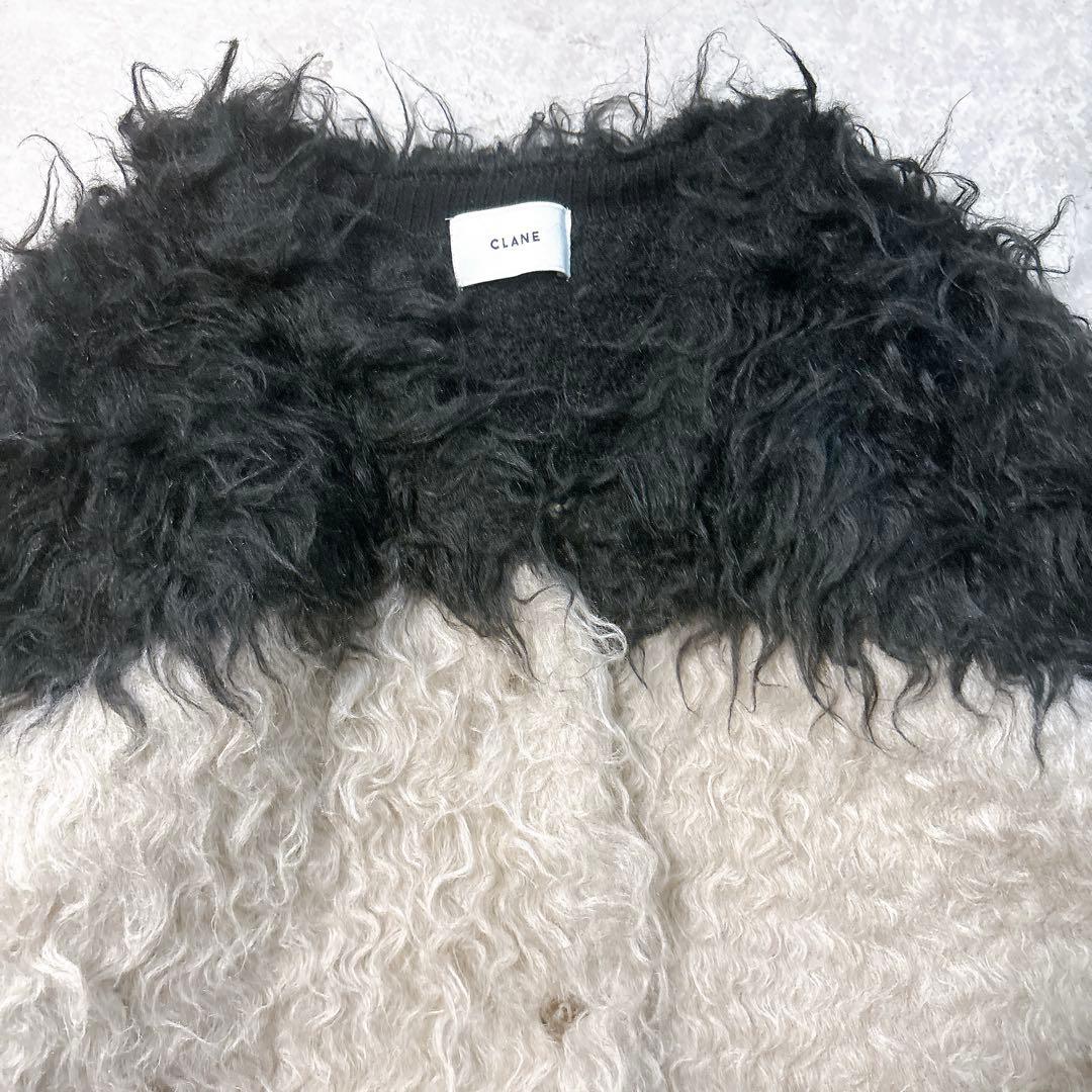 CLANE BI COLOR SHAGGY KNIT CARDIGAN サイズ1
