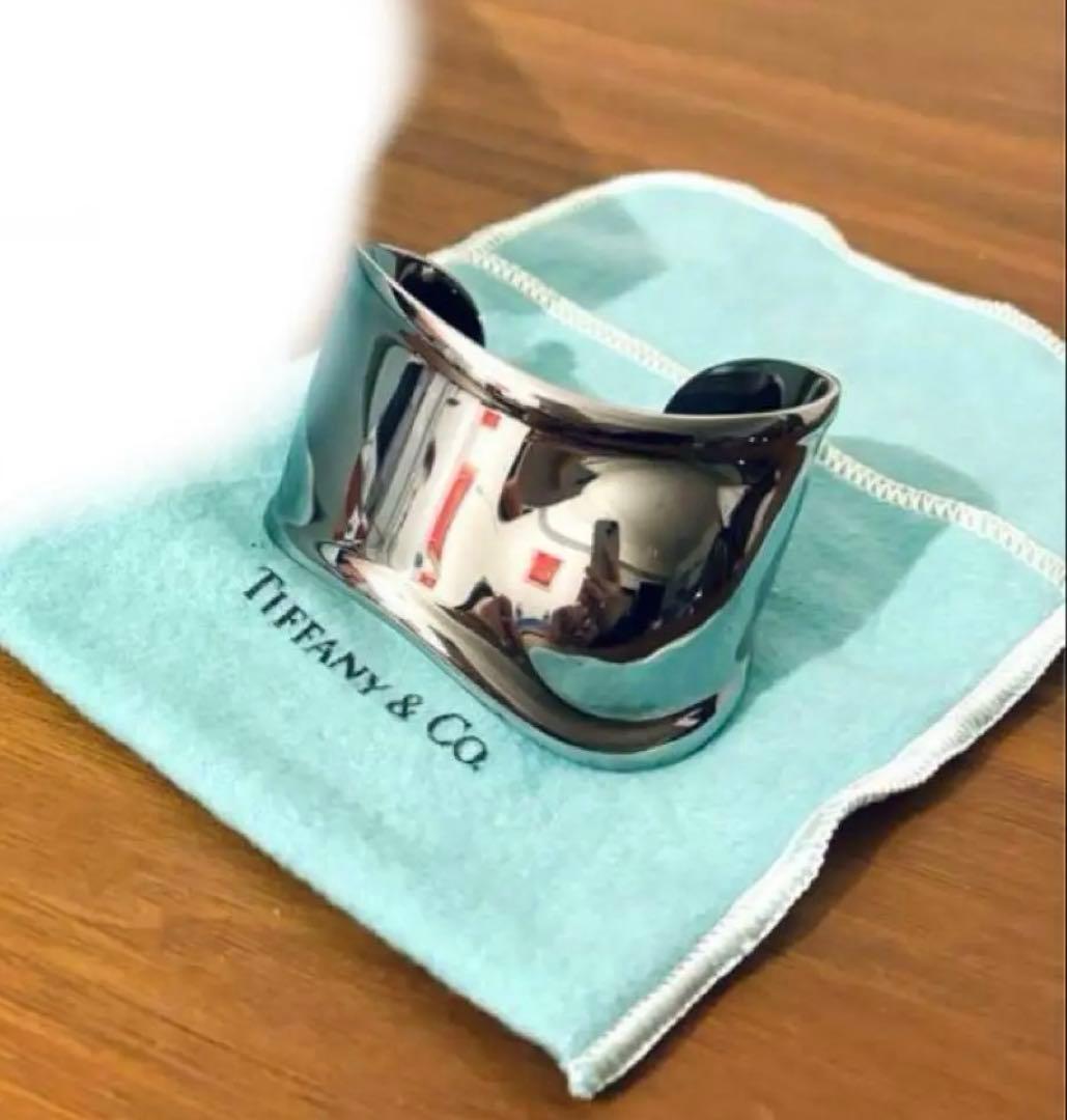 ティファニー TIFFANY & Co. ボーンカフ バングル 左手 ルテニウム