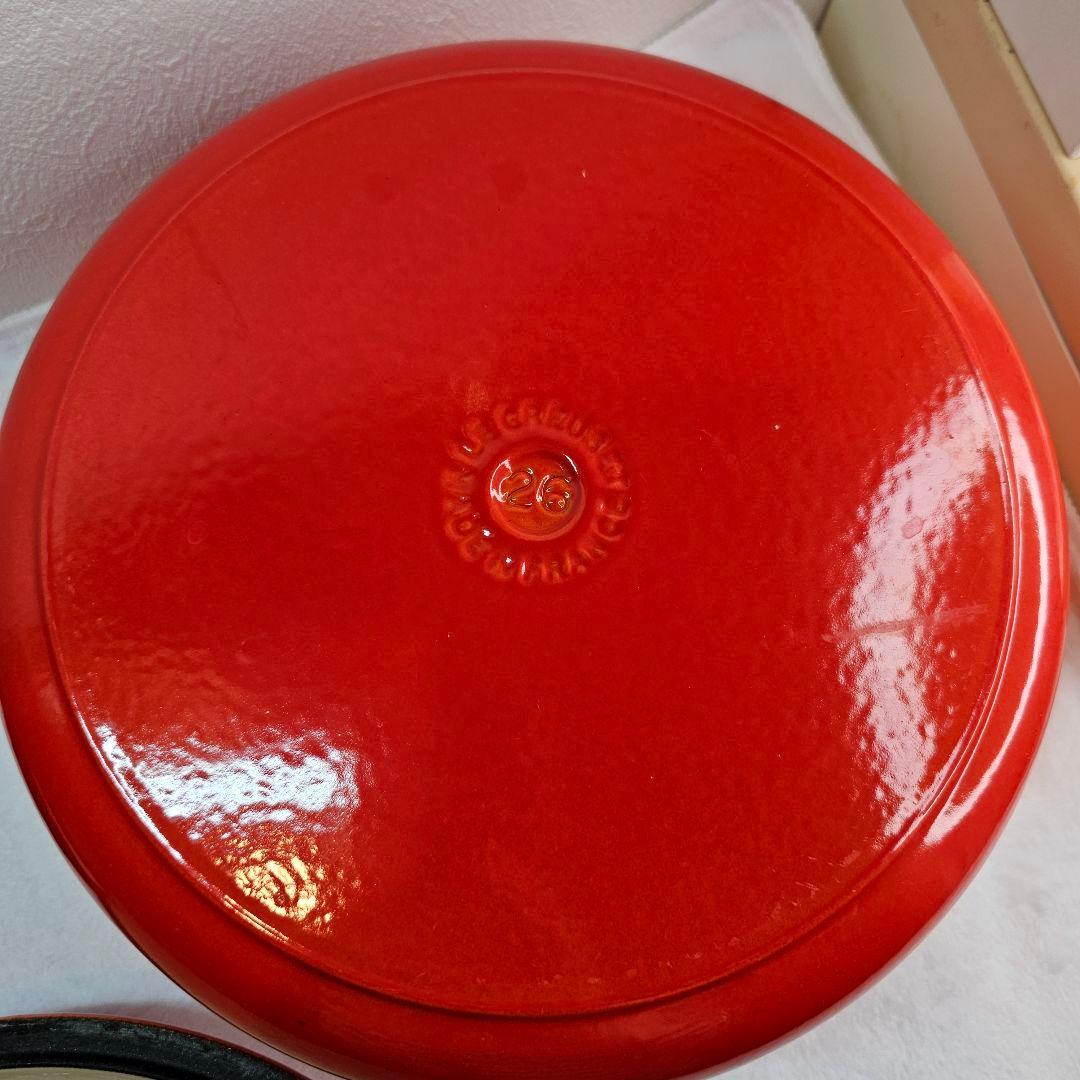 LE CREUSET ル・クルーゼ 26CM オレンジ 鋳鉄 両手鍋