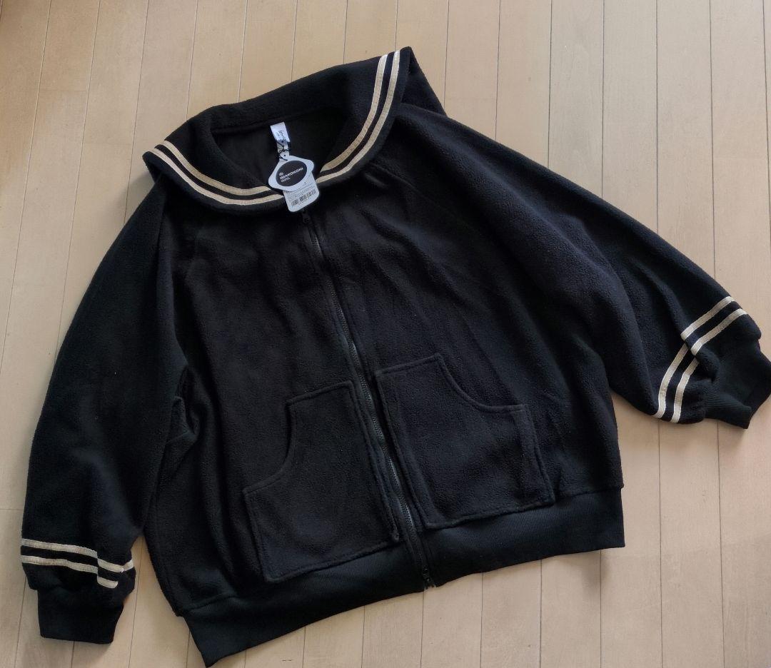 IMAKOKONI セーラー襟 ブラック フリース　ジャケット XL