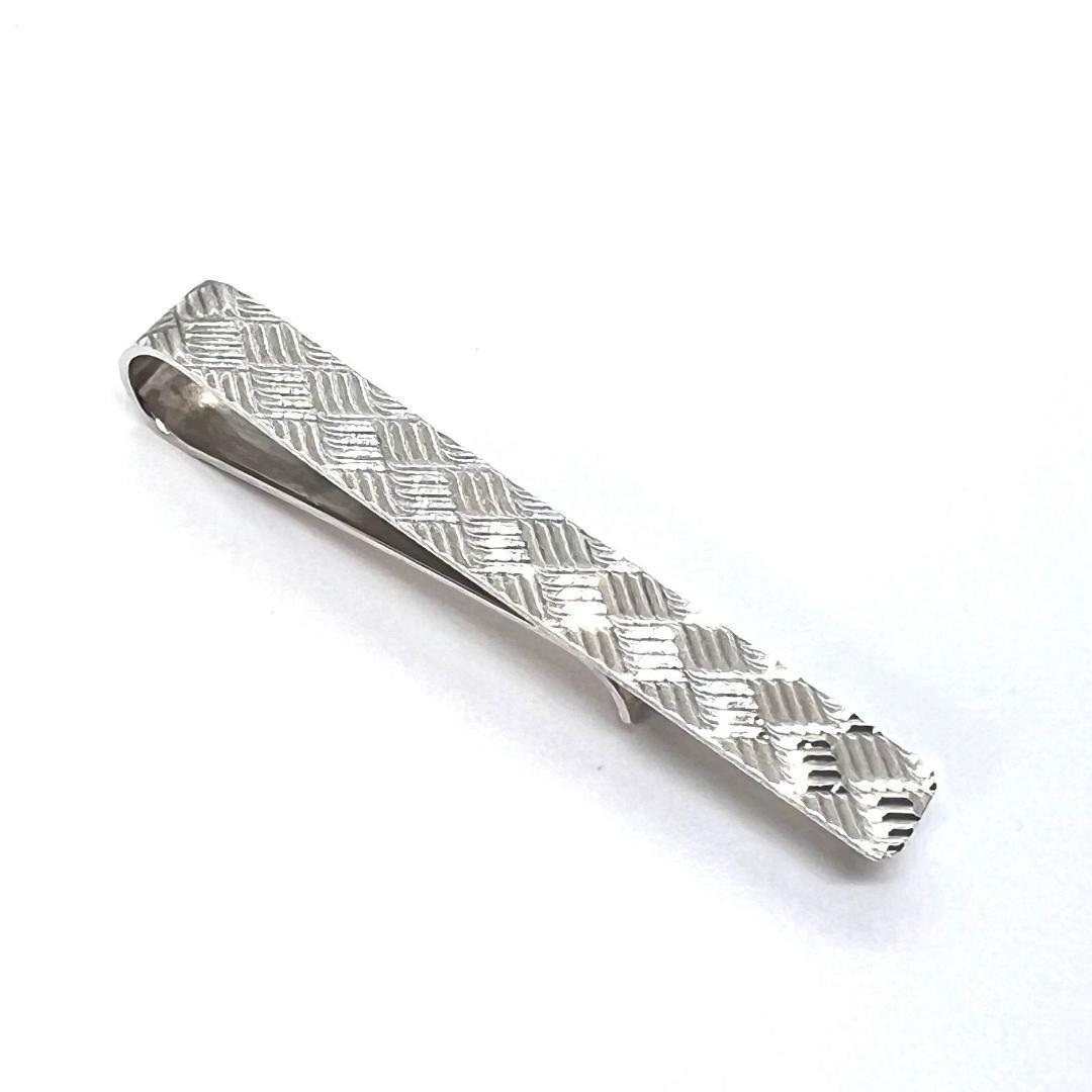 美品✨ ティファニー ネクタイピン カフス シルバー 925 バスケット柄 格子