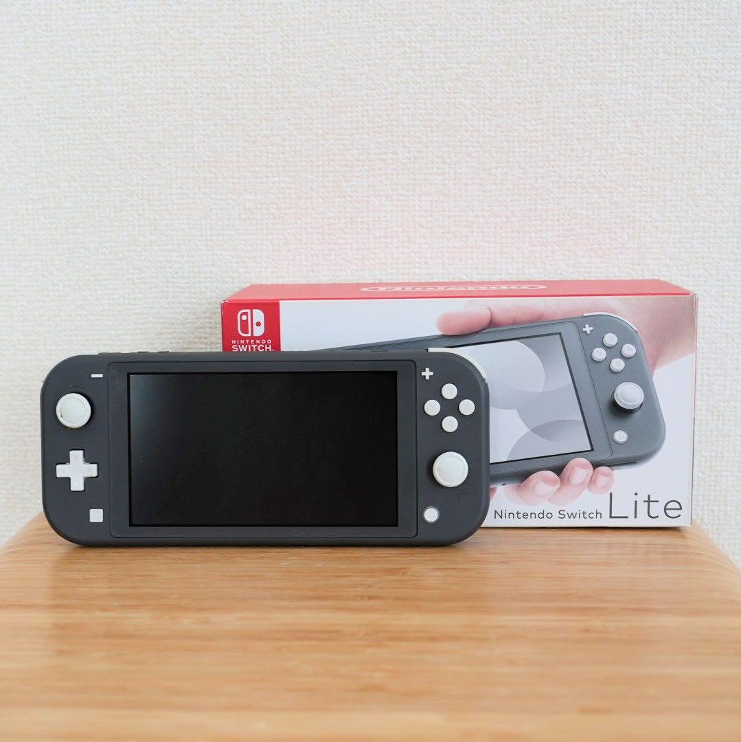 nintendo switchライト本体　グレー　スイッチ