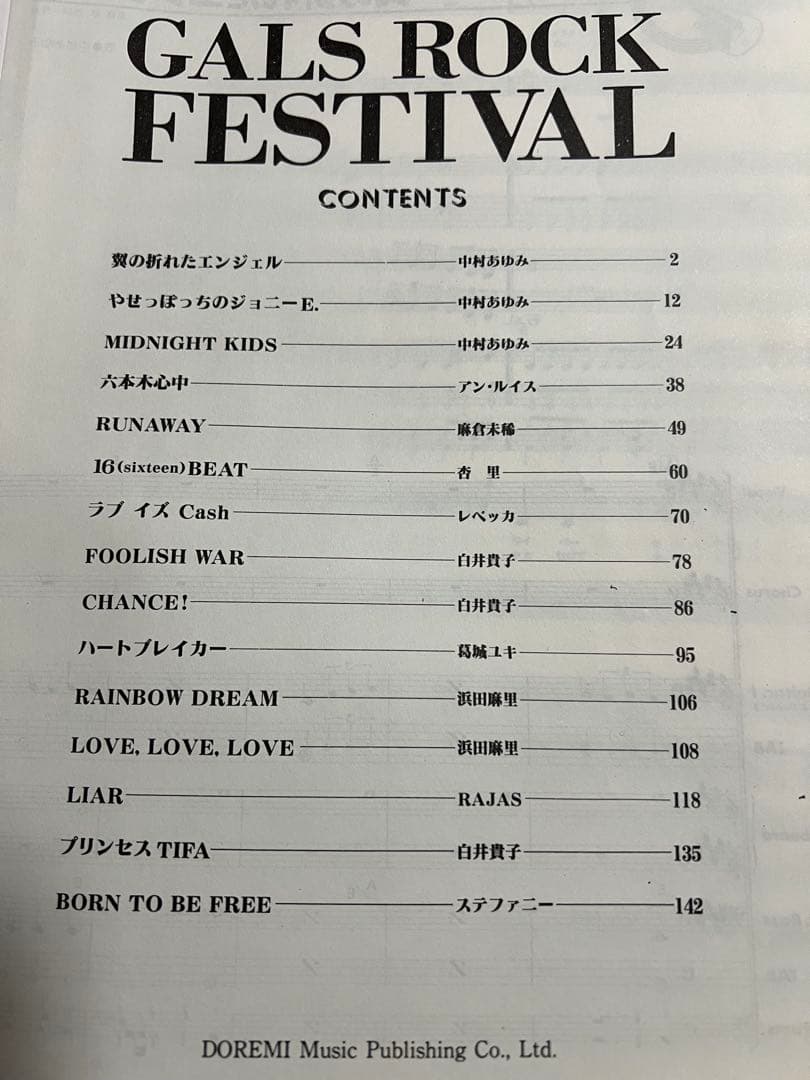 バンドスコア 6冊セット 浜田麻里3冊 アンルイス 山下久美子 GALSROCK