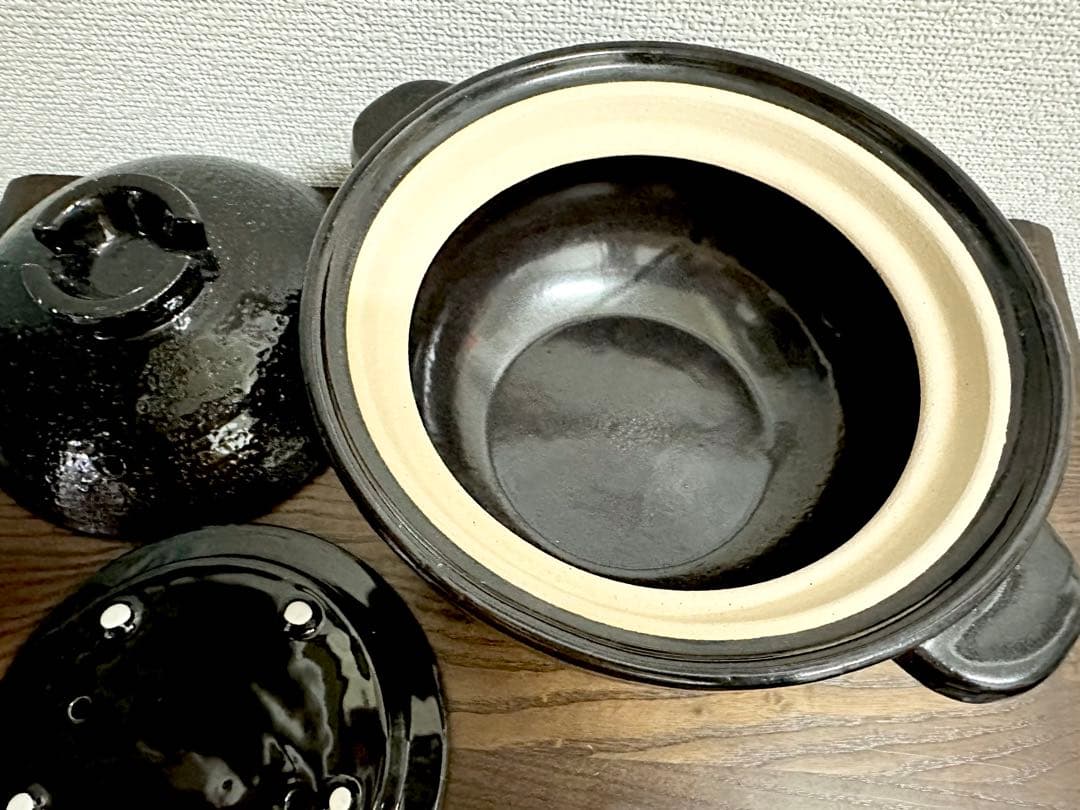 長谷園 【 かまどさん 】 2合炊き 伊賀焼 日本製 土鍋 ごはん鍋 古道具