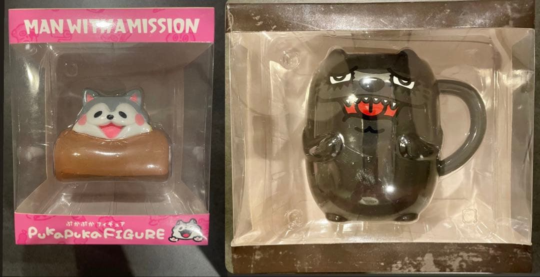 マンウィズ マグカップ ブラックリブ ぷかぷかフィギュア スペアリブ 2点セット
