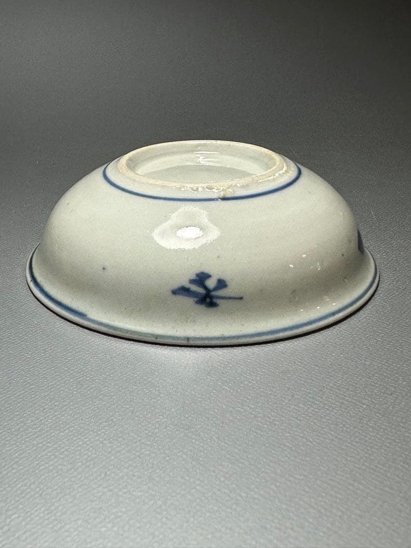 古伊万里　花籠紋様　小皿　豆皿　5枚セット　染付