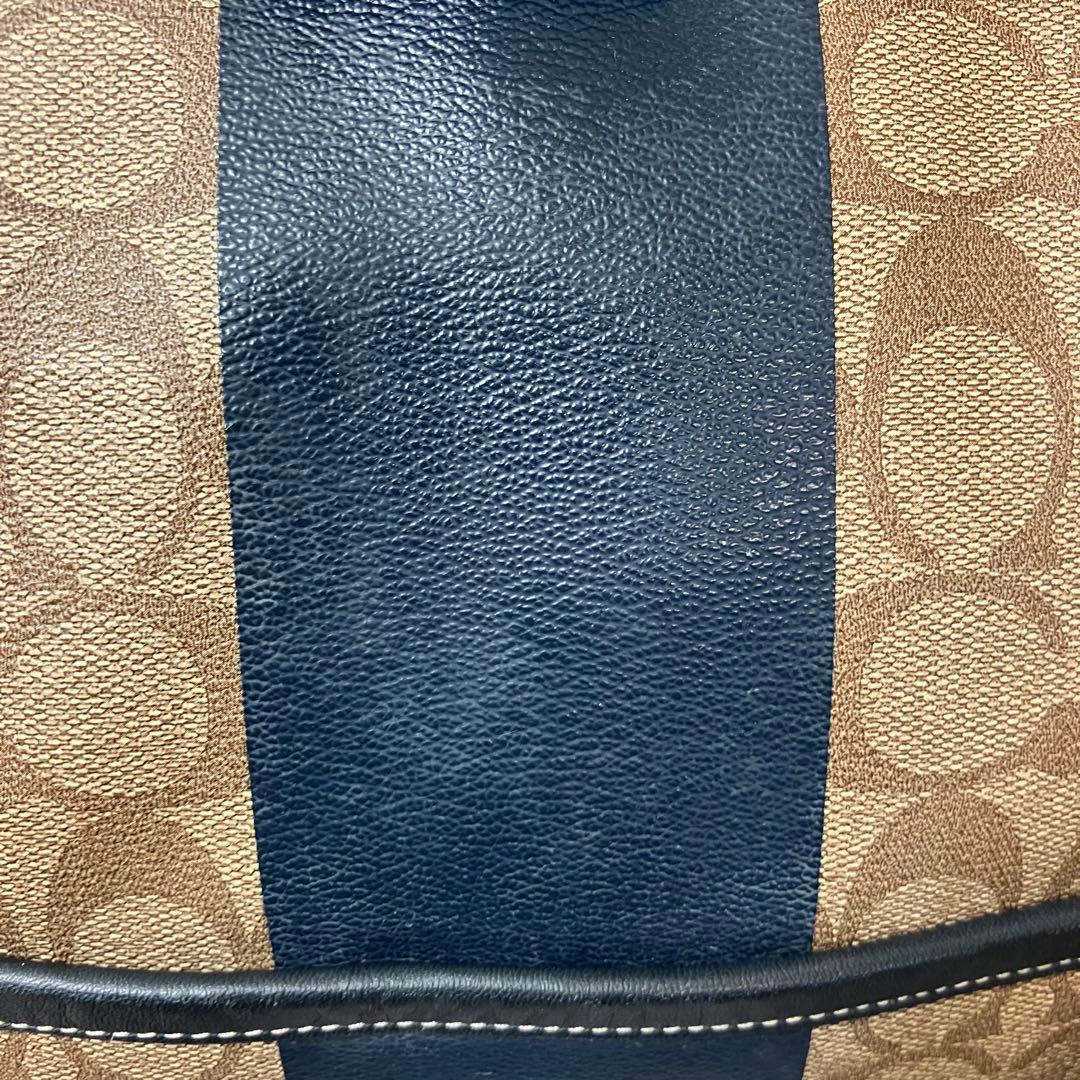 COACH コーチ ボストンバッグ PVC 2way チャーム付き 大容量 旅行