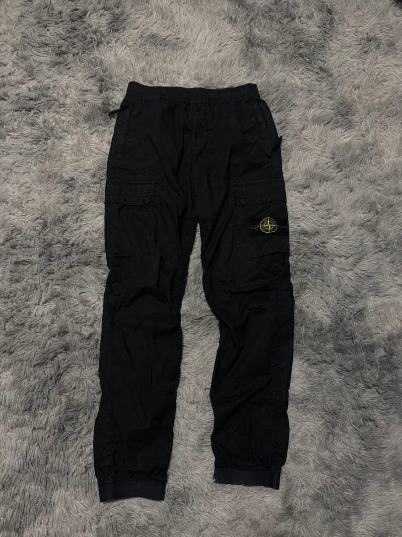 和哉　ストーンアイランド ブラックカーゴパンツ　28