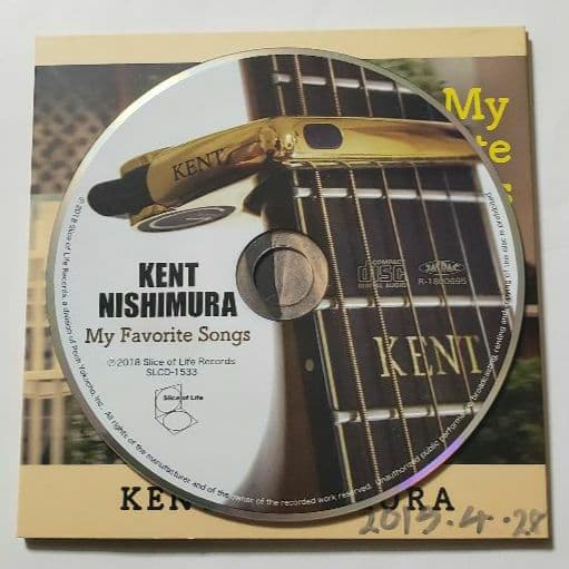 レア　サイン入り　紙ジャケ　：西村ケント　／　MY FAVORITE SONGS
