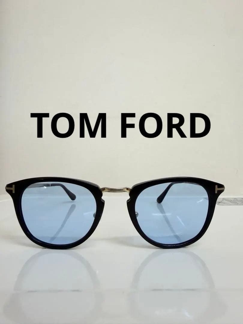 トムフォード 度なし ライトブルー メガネ　サングラス　メガネ