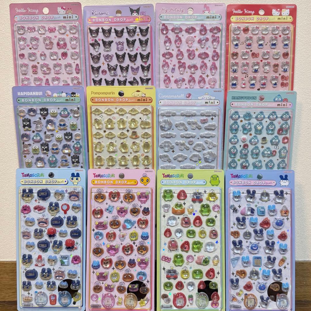 【正規品】ボンボンドロップシール❋サンリオ ミニ&たまごっち❋コンプリートセット