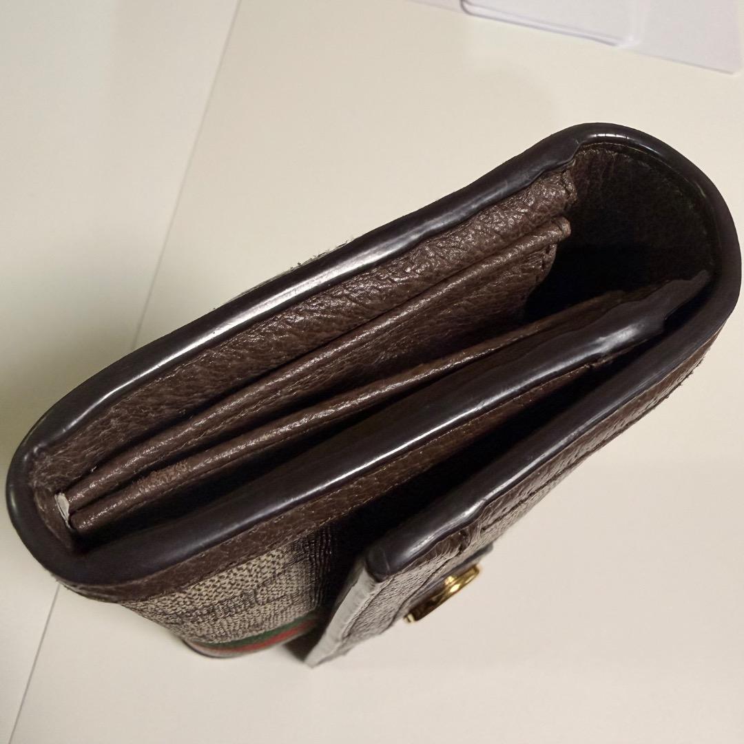 美品 GUCCI グッチ 長財布 オフィディア シェリーライン GGスプリーム